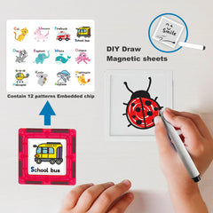 Picasso Magnetic Tiles with 4 Characters 100-Pieces