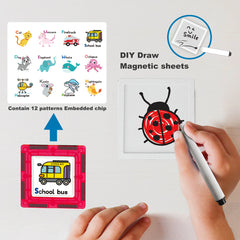 Picasso Magnetic Tiles with 4 Characters 100-Pieces