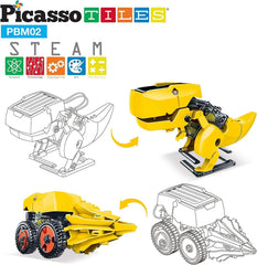 Picasso Magnetic Solar Robot Science Building Kit 3-In-1