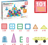 Picasso Magnetic Tiles Car Base with Carry Bag 101-Pieces