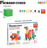 Picasso Magnetic Cubes Learning 54-Pieces