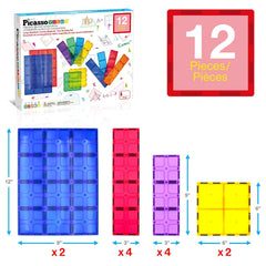 Picasso Magnetic Tiles Large Stabilizer Combo Set 12-Pieces
