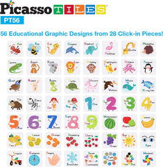 Picasso Magnetic Tiles Fundamental & Cognition Set 56-Pieces