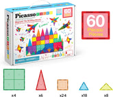 Picasso Magnetic Tiles Building Blocks 60-Pieces