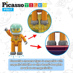 Picasso Magnetic Astronaut Character Figure 4-Pieces Set