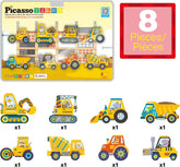 Picasso Magnetic Block Construction Vehicle Truck 8-Pieces