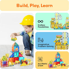 Picasso Magnetic Block Construction Vehicle Truck 8-Pieces