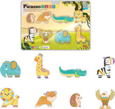 Picasso Magnetic Blocks Safari Animals 8-Pieces