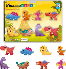 Picasso Magnetic Dinosaur Figures 8-Pieces