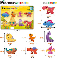 Picasso Magnetic Dinosaur Figures 8-Pieces