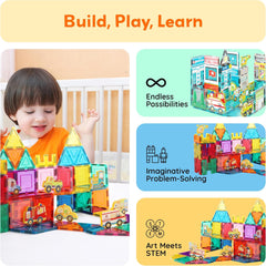 Picasso Magnetic Block Metro City Vehicles 8-Pieces