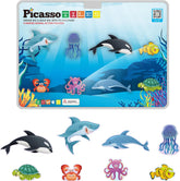 Picasso Magnetic Block Marine Animals 8-Pieces