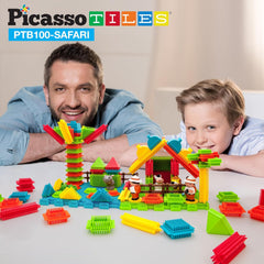 Picasso Magnetic Blocks Hedgehog Safari Set 100-Pieces