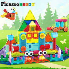 Picasso Magnetic Tiles with Hedgehog Building Block Set 75pieces