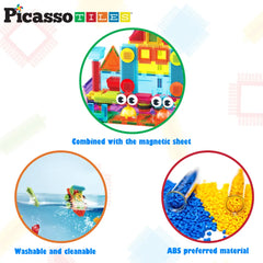 Picasso Magnetic Tiles with Hedgehog Building Block Set 75pieces