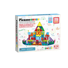 Picasso Magnetic Tiles with Hedgehog Building Block Set 75pieces