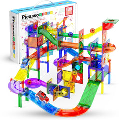 Picasso Magnetic Tiles 3-In-1 Race Track 108-Pieces