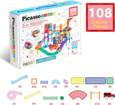 Picasso Magnetic Tiles 3-In-1 Race Track 108-Pieces