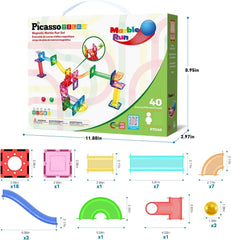 Picasso Magnetic Marble Run 40-Pieces