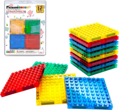 Picasso Magnetic Brick Blocks Toy Tile Combo Pack 12-Pieces