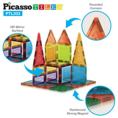 Picasso Magnetic Bricks+Tiles 333-Pieces