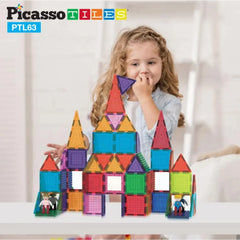 Picasso Magnetic Bricks+Tiles 63Pcs