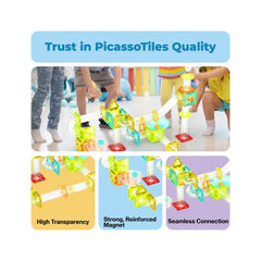 Picasso Magnetic Mini Diamond Marble Run Track Set 45-Pieces