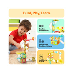 Picasso Magnetic Marble Run with Launcher 80-Pieces