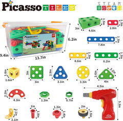 Picasso Magnetic Engineering Construction Building Set 152-Pieces
