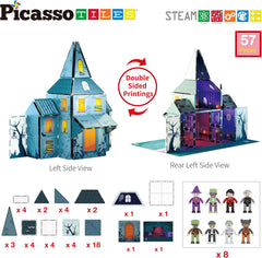 Picasso Magnetic Tiles Haunted House 57-Pieces