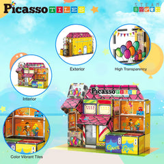 Picasso Magnetic Tiles Toy Shop 60-Pieces