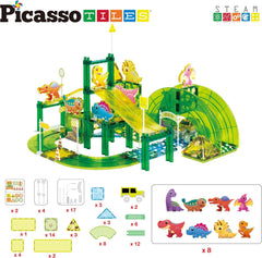 Picasso Magnetic Tiles Dino Track 89-Pieces
