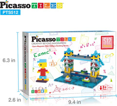 Picasso Magnetic Tiles Building Bricks 512-Pieces