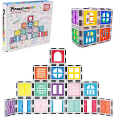 Picasso Magnetic Tiles Clip-On Window and Door 40-Pieces