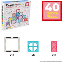Picasso Magnetic Tiles Clip-On Window and Door 40-Pieces