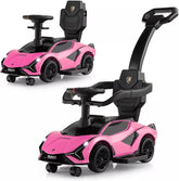 Factual Lamborghini Officially Licensed Push Car 3-in-1 Pink Battery Operated