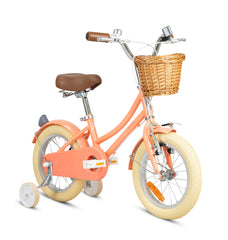 Rizz 12 Inch Peach Kids Bicycle - Platinum Girls