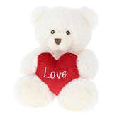 Keeleco Valentine Bear 30cm Cream - Soft Plush Teddy with Heart for Gift
