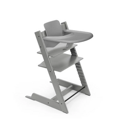 Stokke Tripp Trapp High Chair Storm Grey with Baby Set and Tray Bundle