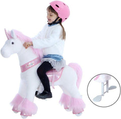 PonyCycle Kids Riding Horse Pink Unicorm Medium