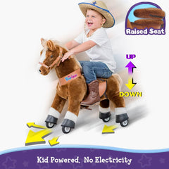 PonyCycle Kids Riding Horse Brown - Medium