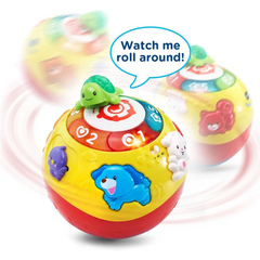 VTech Wiggle Crawl & Learn Ball - Interactive Toddler & Preschool Learning Toy