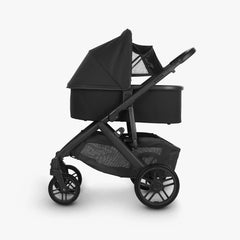 UPPAbaby Vista V2 Stroller Jake Charcoal Carbon Frame Black Leather