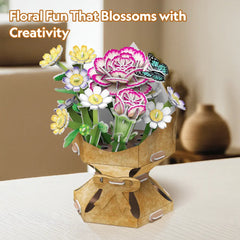 3D Puzzle Carnation Flower Bouquet 134pieces