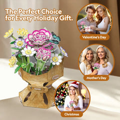 3D Puzzle Carnation Flower Bouquet 134pieces