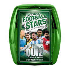 Top Trumps World Football Stars Quiz Game with 500 Football Questions