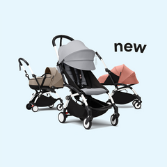Stokke YOYO³ Stroller White Frame 6+ Bundle - Stone