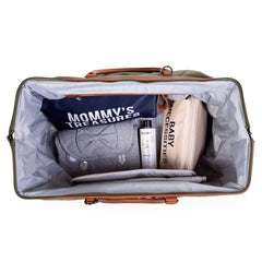 Childhome Mommy Bag Big Kaki Canvas Large Baby Diaper Travel Bag