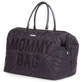 Childhome Mommy Bag Big Puffered Black Large Baby Diaper Travel Bag