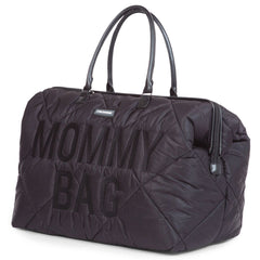 Childhome Mommy Bag Big Puffered Black Large Baby Diaper Travel Bag